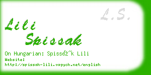 lili spissak business card